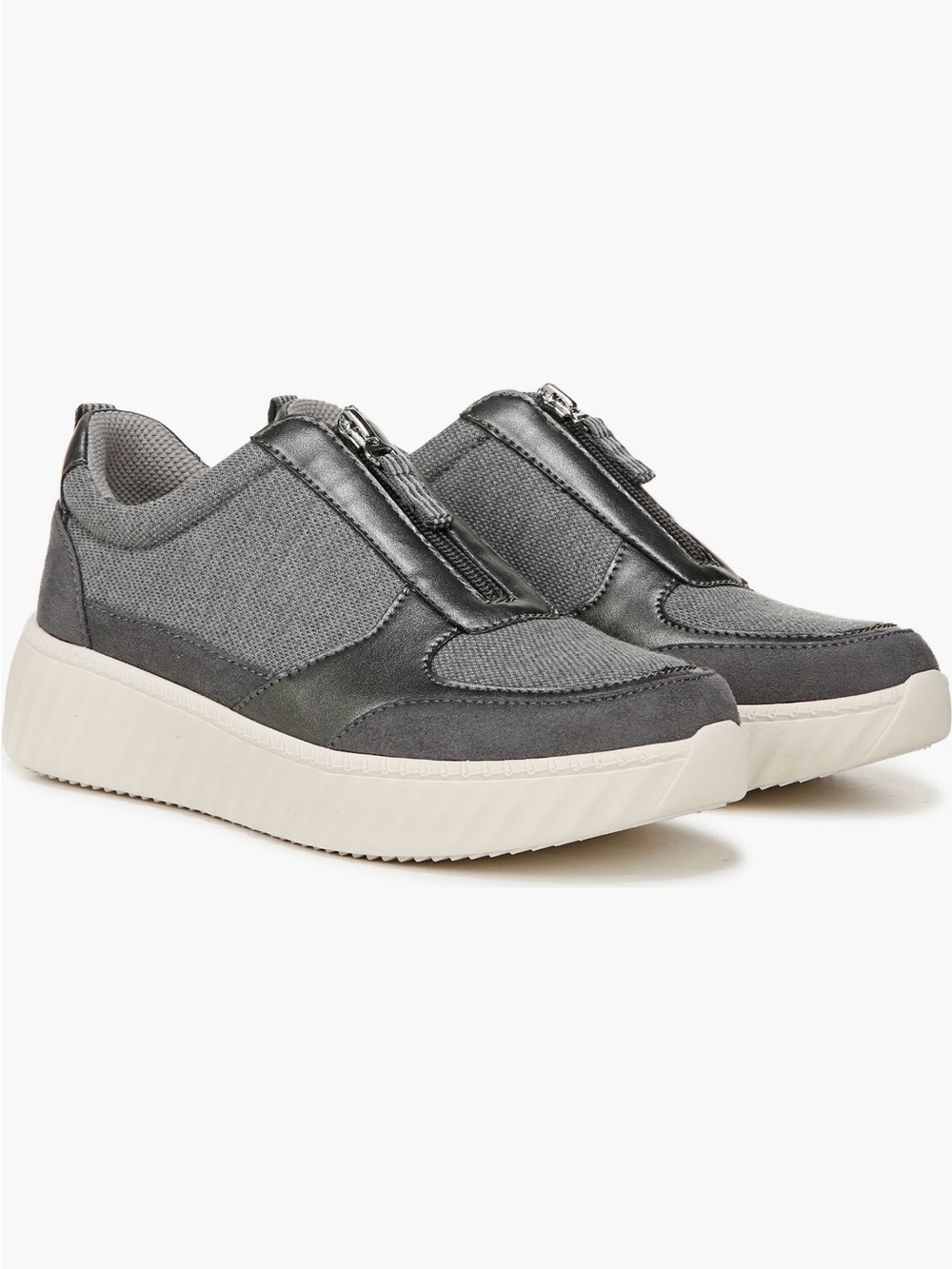 Bzees by LifeStride size 7.5 Wide Grey Winner Comfort Shoes NIB